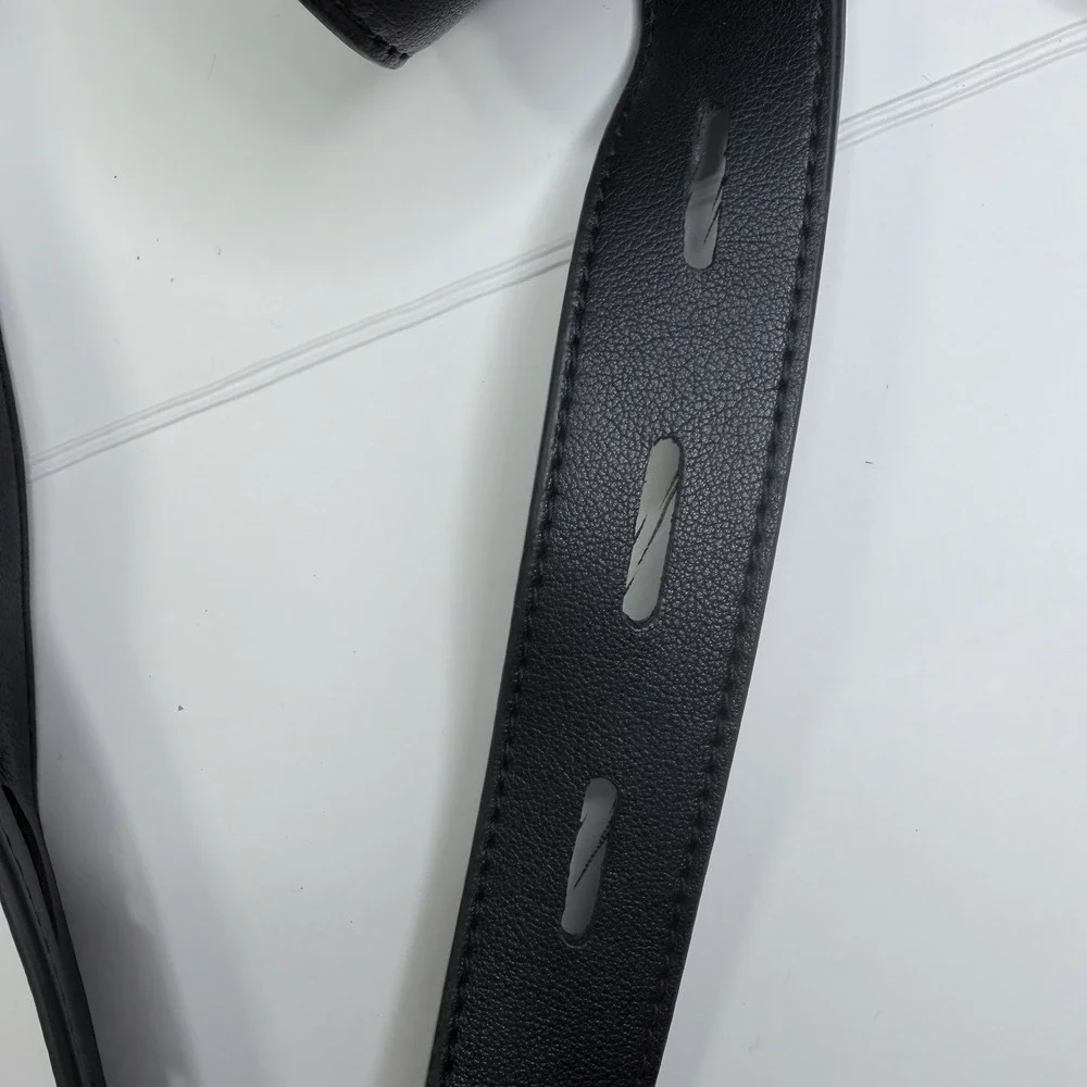 Love Moschino Black Faux Leather Backpack Gold Logo Front Pocket Bag